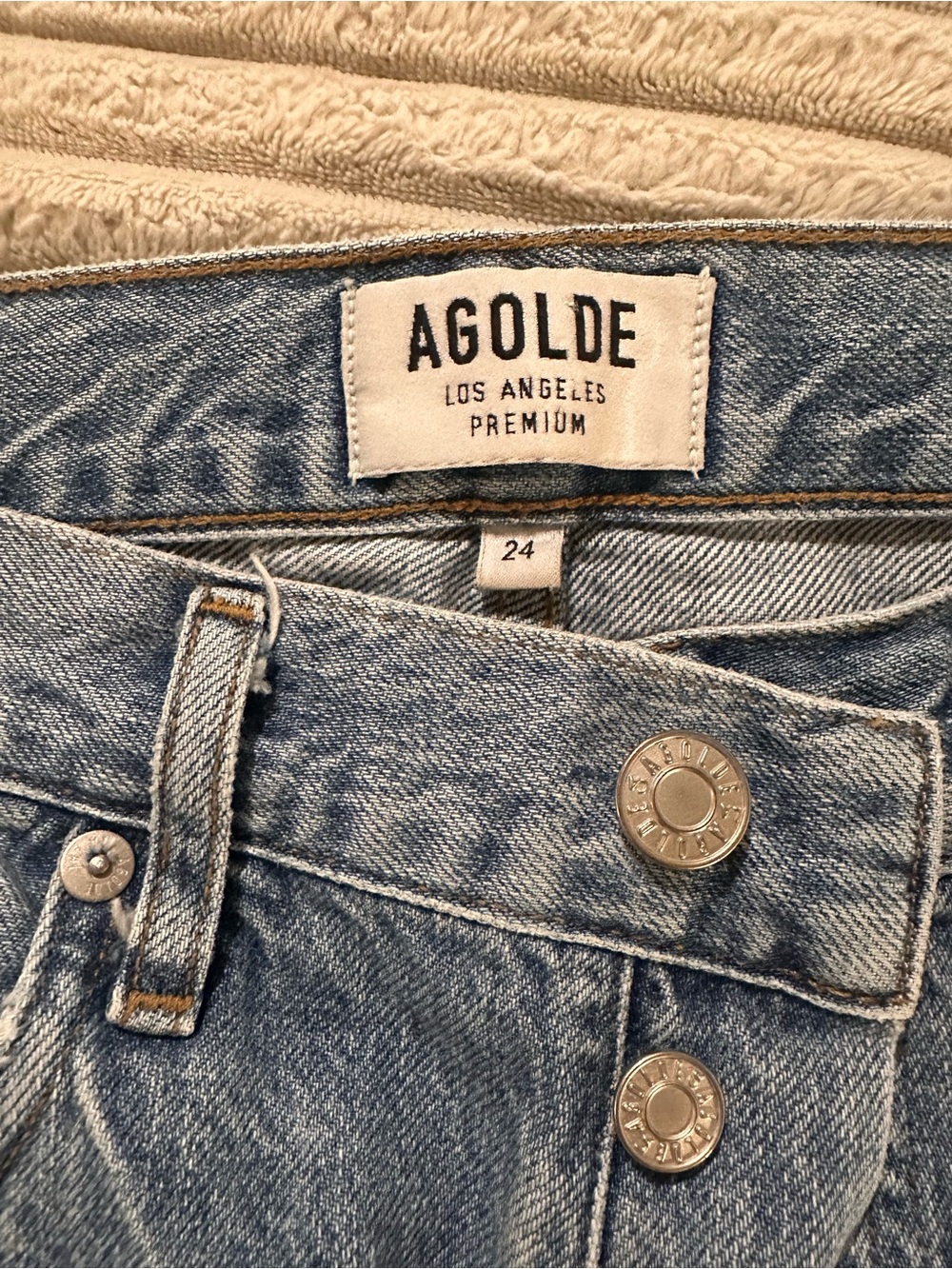 Agolde Women's Light Blue Straight Leg Jeans